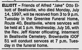 Alfred Otto Elliott obit